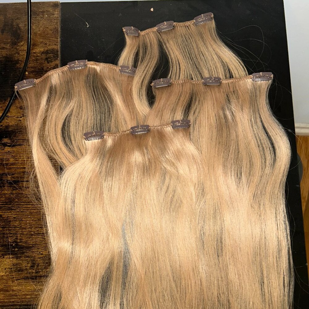 Golden Blonde Long Clip-in Hair Extensions